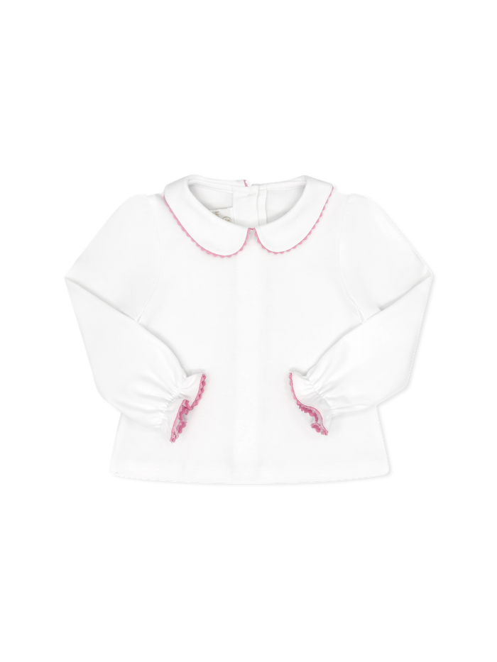 Better Together Blouse - Legacy White, Pink RIc Rac