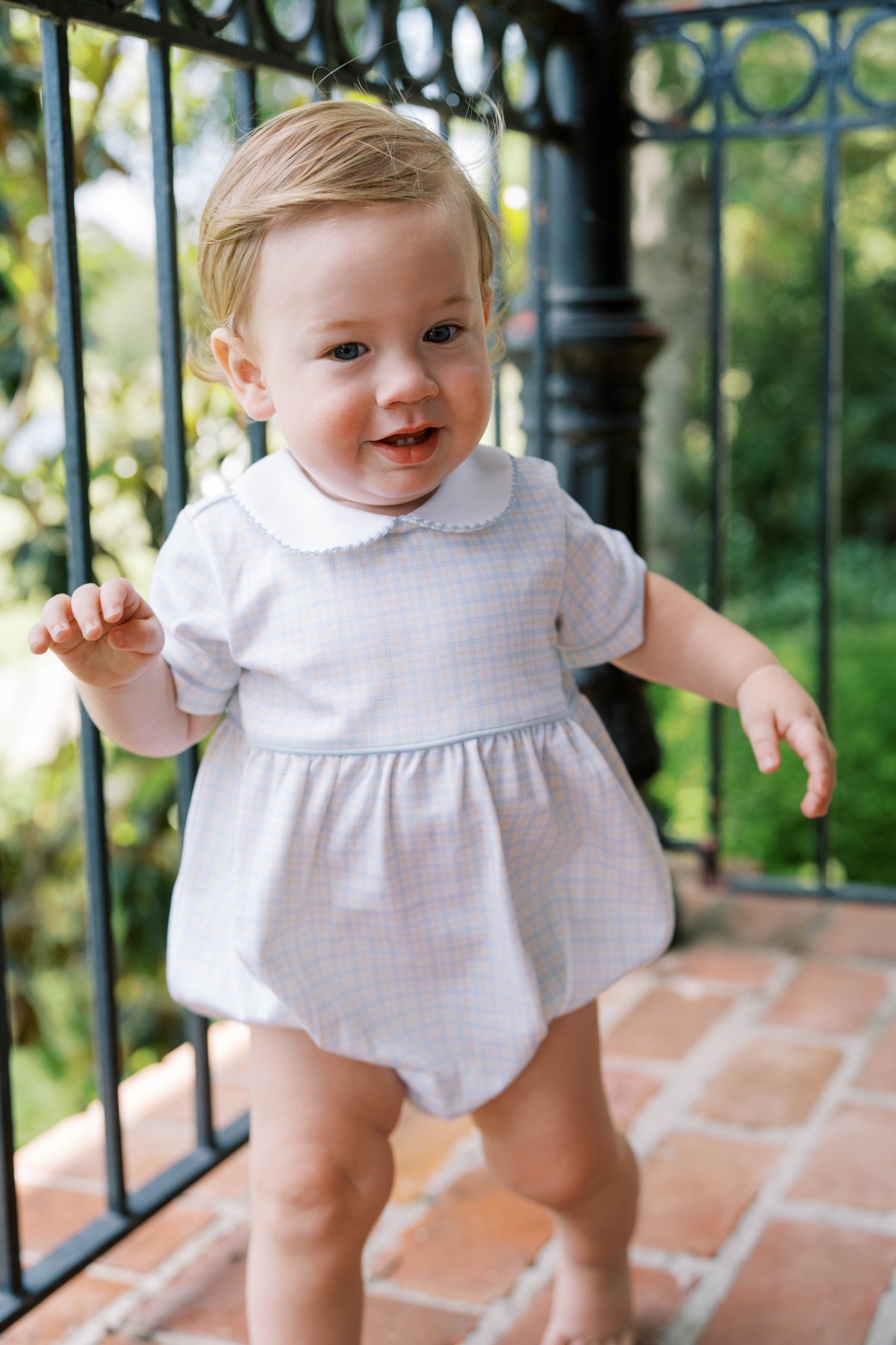 Baby Bea Bubble - Cornflower Check