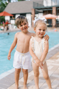 Barnes Bathing Suit - Cornflower Check