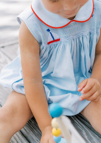 Beckett Bubble - Brentwood Blue Pique, Sailboat - Classic Bubbles | Lullaby Set