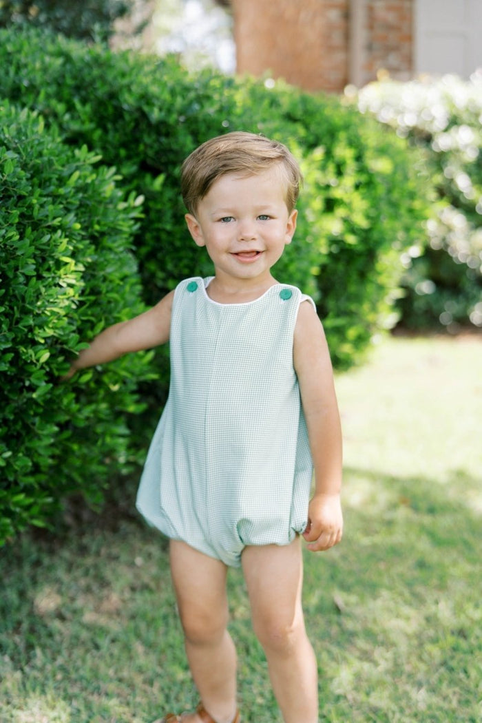 Bennett Bubble - Green Minigingham