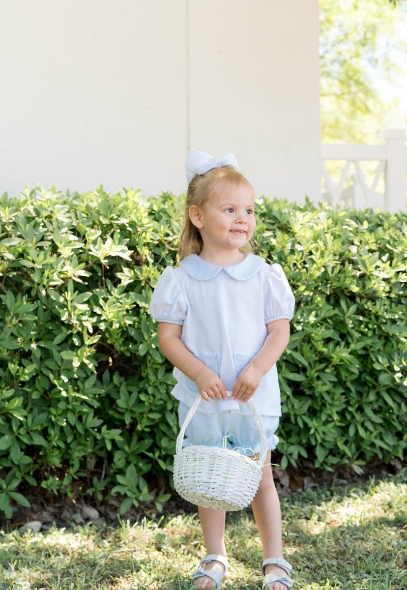 Blessings Bloomer Set - Louisville Blue Ministripe - Classic Sets | Lullaby Set