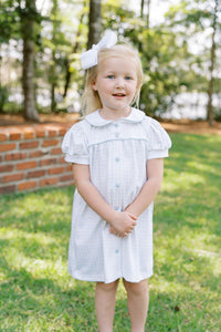 Breccan Dress - Cornflower Check