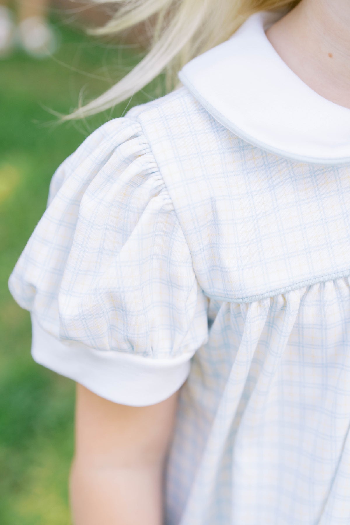 Breccan Dress - Cornflower Check