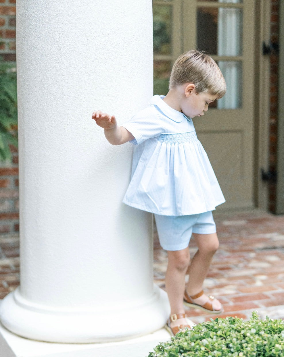 Hayes Short Set - Classic Blue Windowpane, Airplane