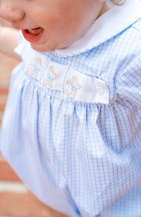 Noah Ribbon Bubble - Classic Blue Windowpane