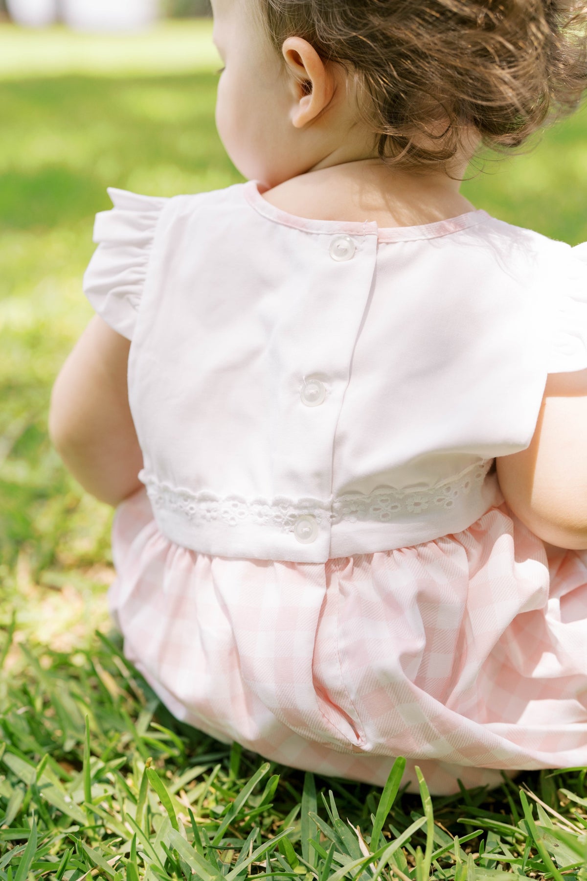 Pinafore Bubble - Playful Pink Buffalo Check