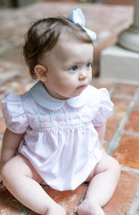 Ruth Ribbon Bubble - Classic Pink Windowpane