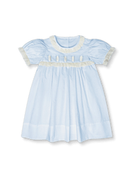 Paris Dress - Blessings Blue with Ecru - Classic Dresses | Lullaby Set