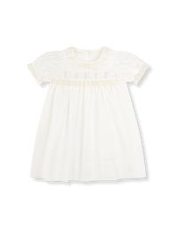 Paris Dress - Blessings White with Ecru