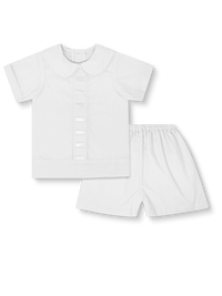 Nate Short Set - Blessings White with Ecru - Classic Sets | Lullaby Set