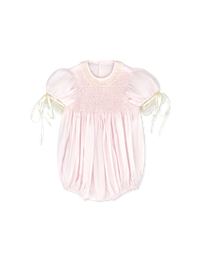 Margaret Bubble - Spring Pink Batiste with Ecru