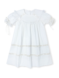Donahue Dress - Blessings White with Ecru