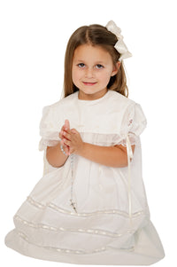 Elle A. Dress - Blessings White with Ecru