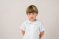 Nate Short Set - Blessings Blue with Ecru