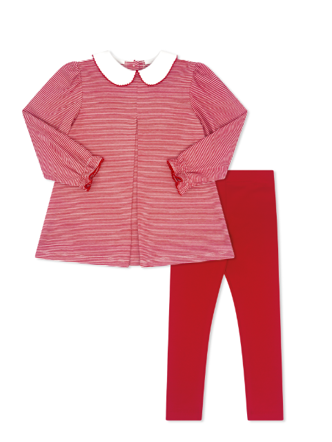 Caroline Legging Set - Raleigh Red Ministripe