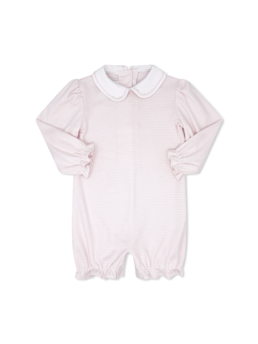 Precious Play Bubble Long Sleeve - Pensacola Pink Ministripe