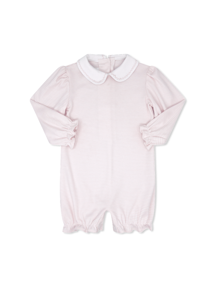 Precious Play Bubble Long Sleeve - Pensacola Pink Ministripe