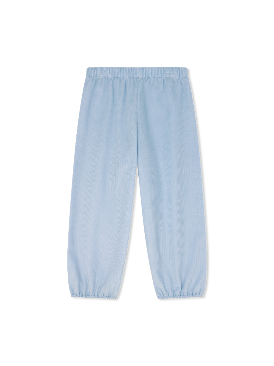 Garret Gathered Pant - Princeton Blue Corduroy