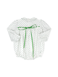 1956 Ribbon Bubble - Mistletoe Green Swiss Dot