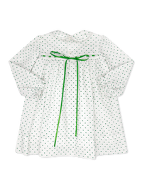 1956 Ribbon Dress - Mistletoe Green Swiss Dot