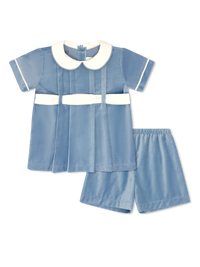 Benton Bloomer/ Short Set - Beaufort Blue Velvet