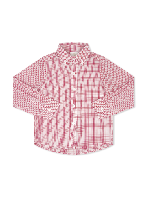 Brees Button Down - Redford Red Windowpane (FL26)