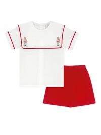Christian Short Set - Blessings White Batiste, Nutcracker