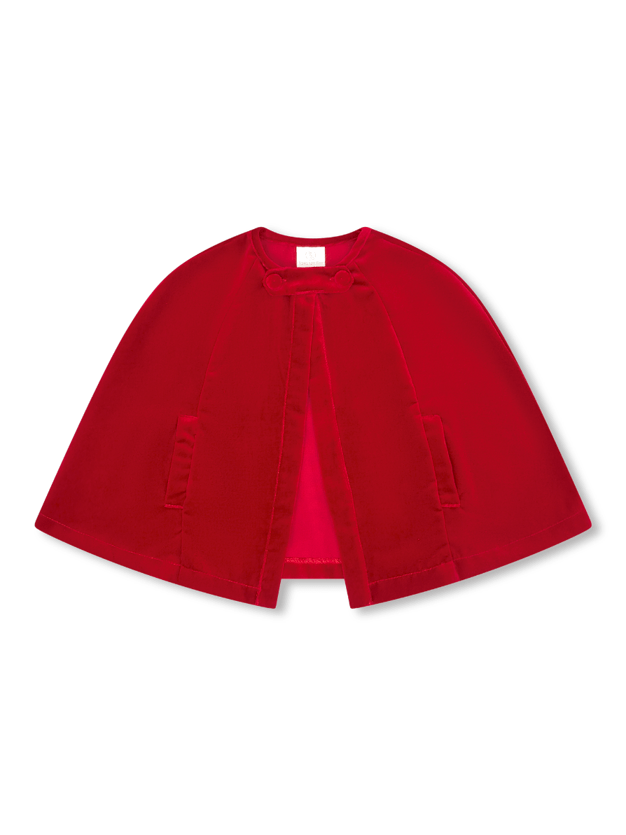 Royal Cape - Ruby Red Velvet - Classic Outerwear | Lullaby Set