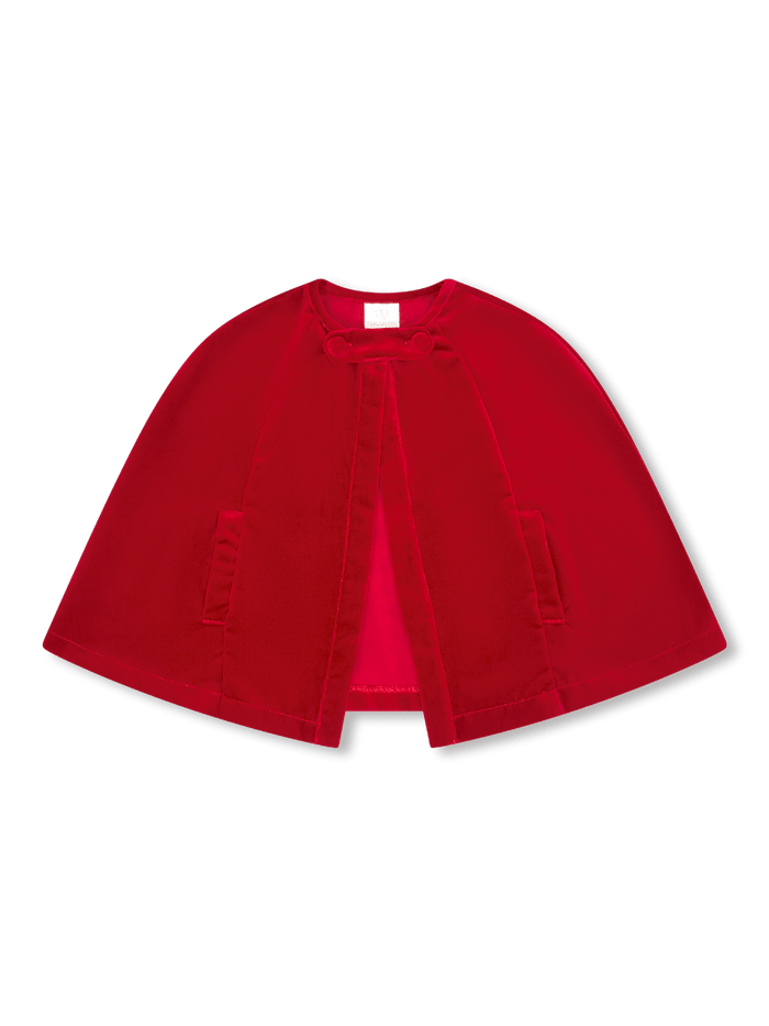 Royal Cape - Ruby Red Velvet - Classic Outerwear | Lullaby Set