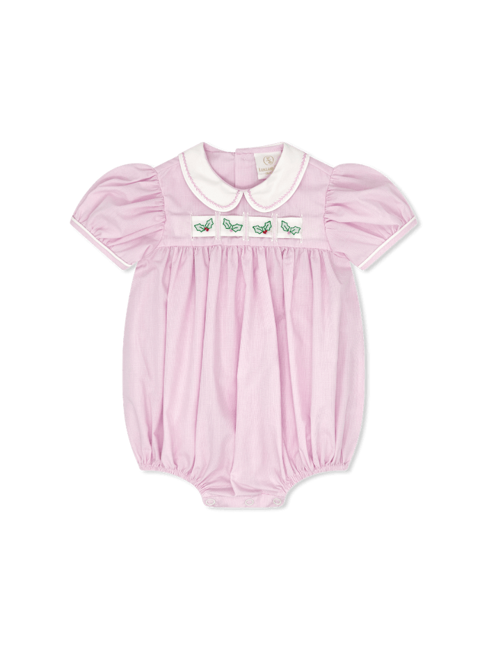 Ruth Ribbon Bubble - Baby Pink Minigingham - Classic Bubbles | Lullaby Set