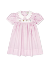 Ruth Ribbon Dress - Baby Pink Minigingham