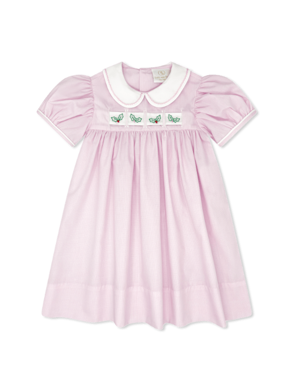 Ruth Ribbon Dress - Baby Pink Minigingham - Classic Dresses | Lullaby Set