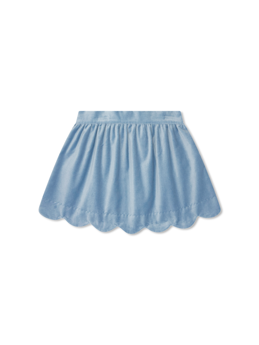 Susie Scallop Skirt - Beaufort Blue Velvet