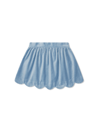 Susie Scallop Skirt - Beaufort Blue Velvet - Classic Skirts | Lullaby Set