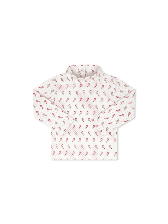 Tiny Tot Turtleneck - Candy Cane Lane, Pink - Classic Tops | Lullaby Set