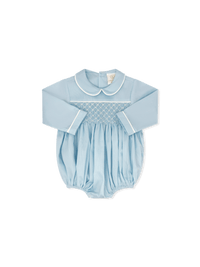 Windsor Bubble - Birmingham Blue Pique, Smocking - Classic Bubbles | Lullaby Set