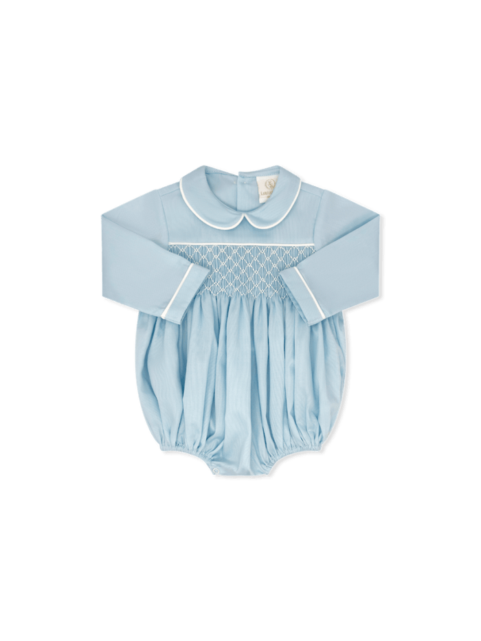 Windsor Bubble - Birmingham Blue Pique, Smocking - Classic Bubbles | Lullaby Set
