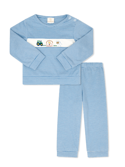 Bayou Play Set - Louisville Light Blue Ministripe, Farm - Classic Sets | Lullaby Set
