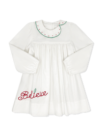 Eloise Dress - Dreamy White Corduroy, Believe (FL26) - Classic Dresses | Lullaby Set