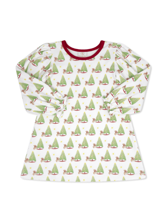 Faith Dress Long Sleeve - Christmas Memories, Red - Classic Dresses | Lullaby Set
