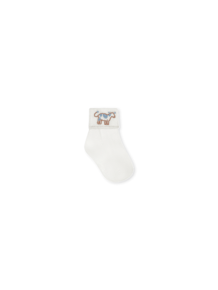 Fallon Fold Over Sock - Cow - Classic Socks | Lullaby Set