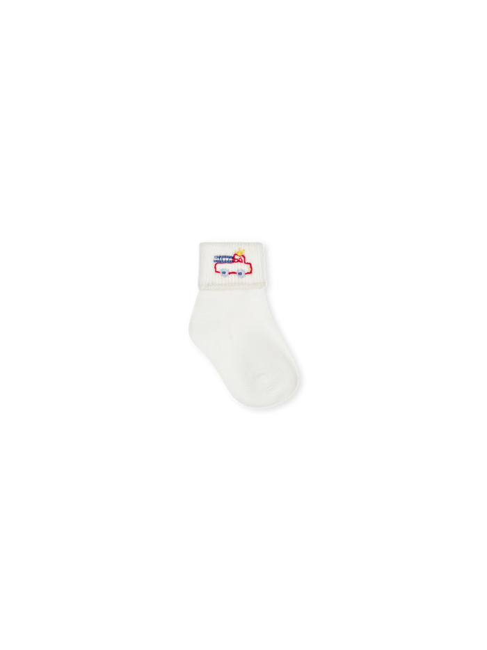Fallon Fold Over Socks - Fire Truck - Classic Socks | Lullaby Set