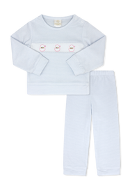 Lagniappe Play Set - Louisville Light Blue Ministripe, Santa
