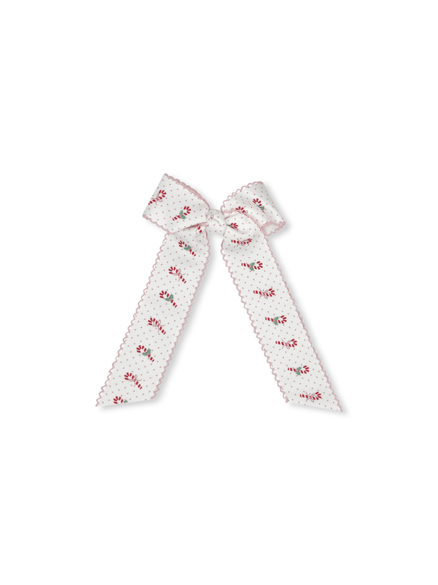 Lola Long Bow - Candy Cane (FL26) - Classic Bows | Lullaby Set