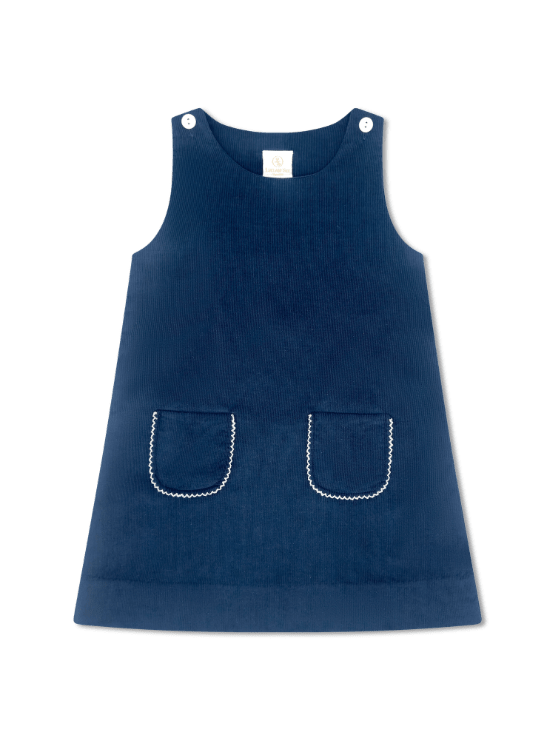 Shelby Jumper - Princeton Navy Corduroy - Classic Dresses | Lullaby Set