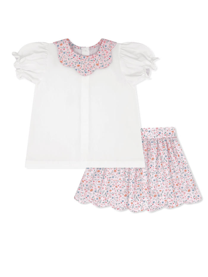 Susie Scallop Skirt Set - Pumpkin Grove Floral - Classic Skirts | Lullaby Set