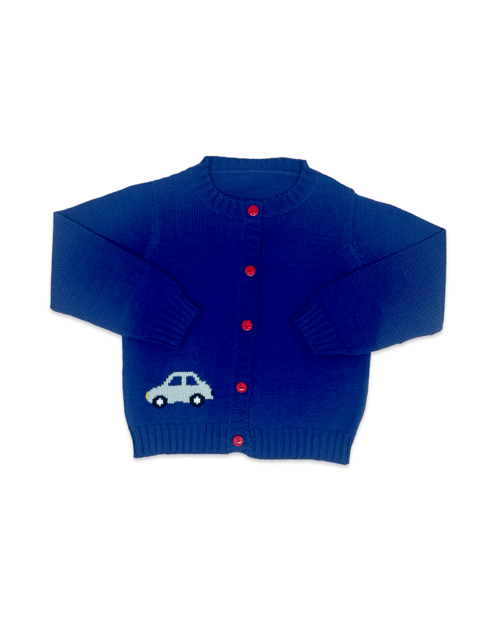 Burrow Button Down - River Royal, Car - Classic Sweaters | Lullaby Set