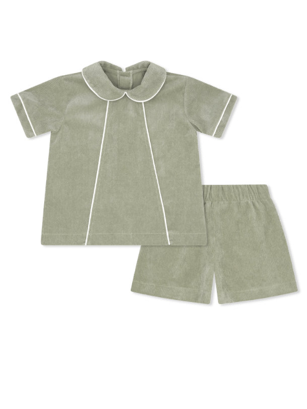 Adam Short Set - Sweetgrass Corduroy - Classic Sets | Lullaby Set