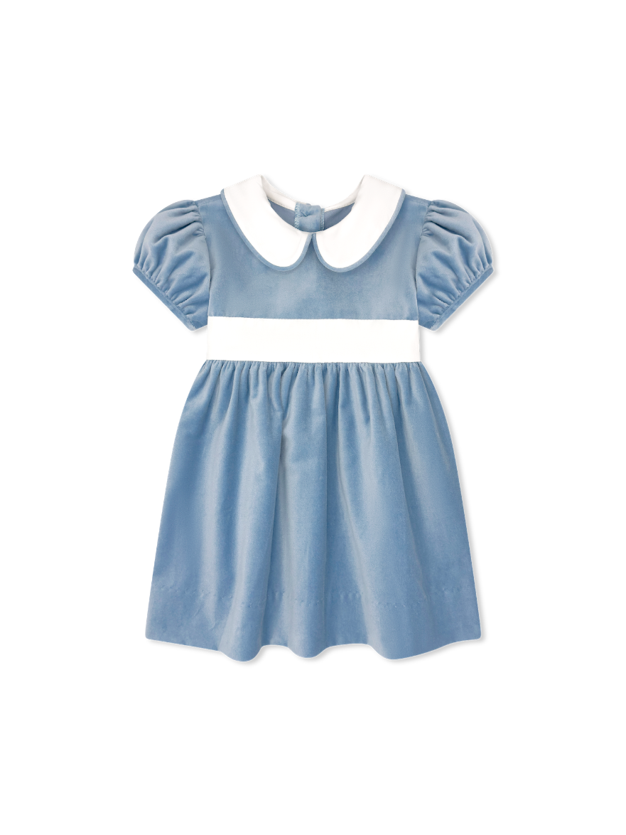 Elenor Dress - Beaufort Blue Velvet